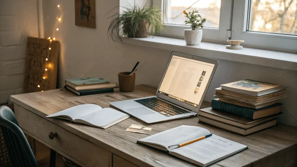 Open book with storytelling atmosphere